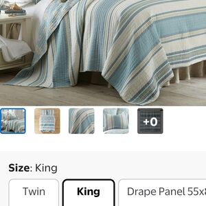 Levtex Blue and Tan Quilt Set